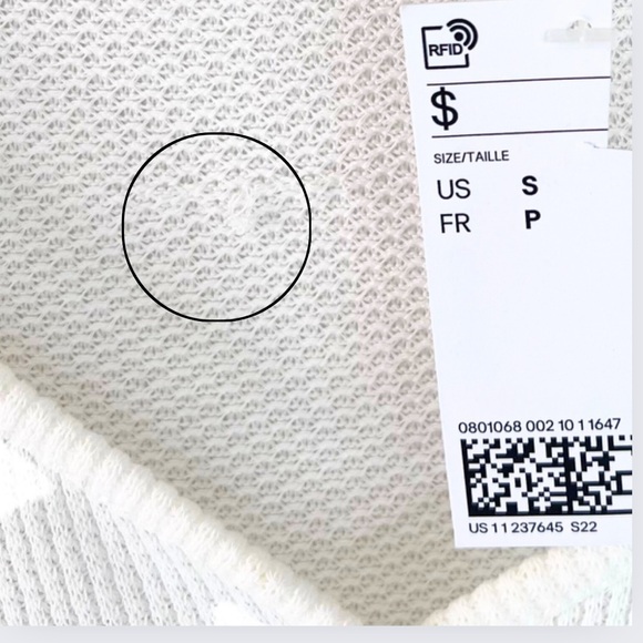 Preppy V Neck Cardigan NWT H&M Button down White Size Small - Picture 7 of 11